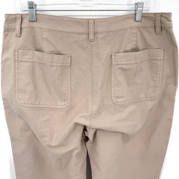 NWT EILEEN FISHER High Waisted Tapered Ankle Pant in Wheat Tan Size 16 - Picture 5 of 8